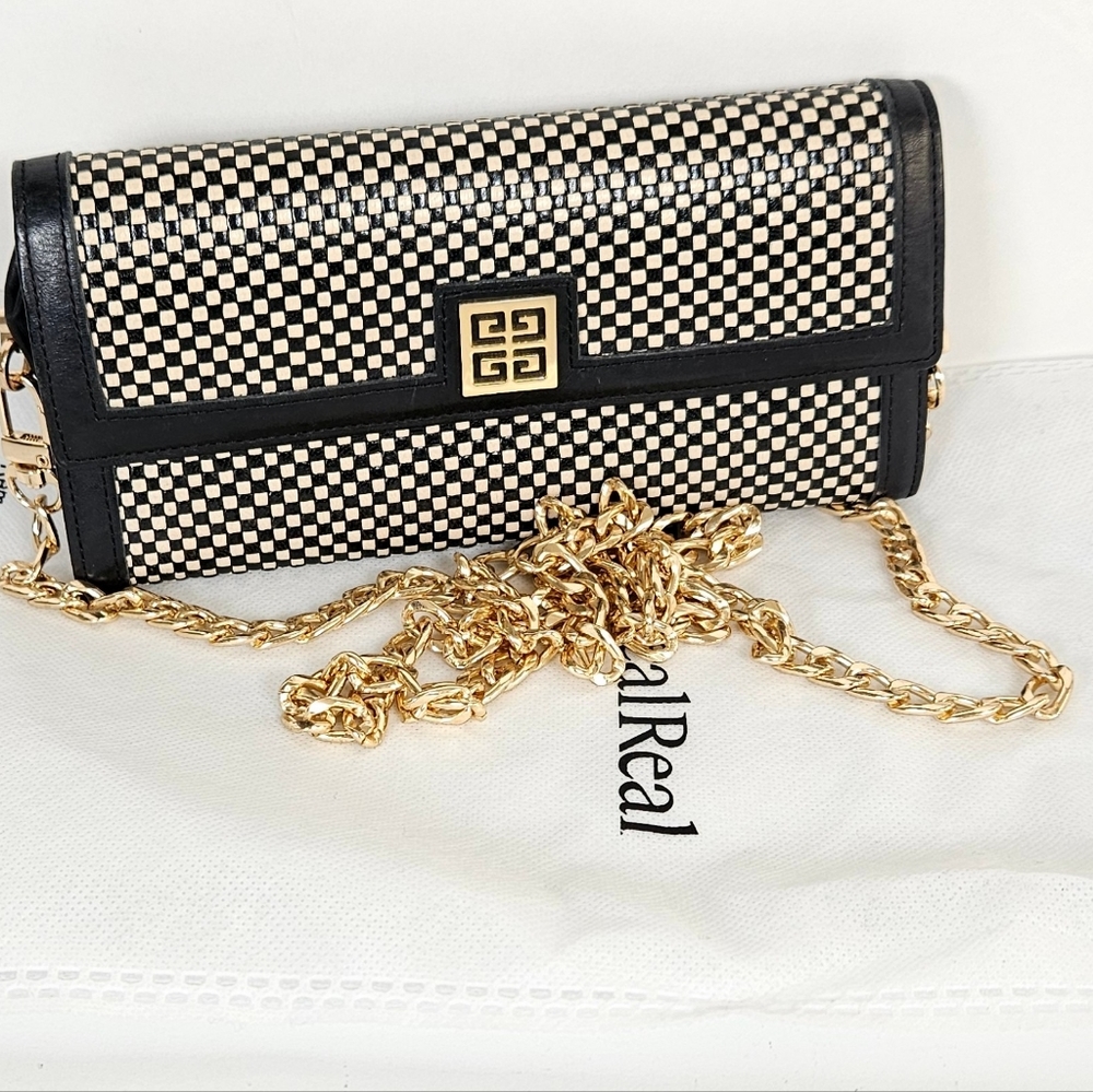 Rare Givenchy woven leather wallet on chain crossbody Wallet On Chain